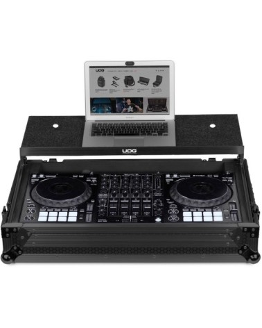 Mesa/Estuche Para Equipo De DJ UDG U91055BL FC Pioneer DDJ-1000 Black Plus Estante Para Portátil Y Ruedas