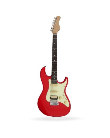 Set De Guitarra Eléctrica ST Sire Marcus Miller Larry Carlton S3 Red Con Funda, Correa, Cuerdas Y Camiseta