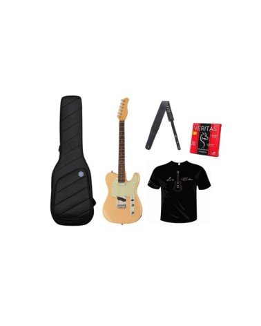 Set De Guitarra Eléctrica T Sire Marcus Miller Larry Carlton T3 VWH Con Funda, Correa, Cuerdas Y Camiseta