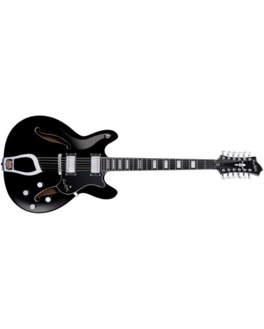 Guitarra Eléctrica De 12 Cuerdas Hagstrom Viking DLX 12 BLK Black