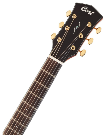 Guitarra Electroacústica Cort Gold-A6 Bocote NAT Natural Con Funda