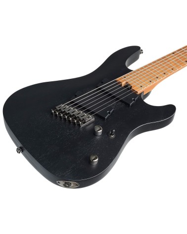 Guitarra Eléctrica de 7 Cuerdas Cort KX307MS OPBK Open Pore Black