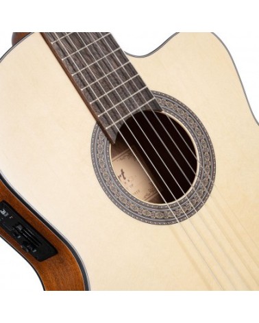 Guitarra Clásica Electrificada Cort AC120CE OP Open Pore con Funda