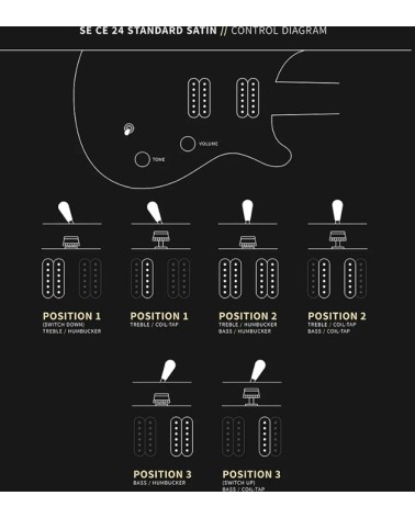 Guitarra Eléctrica PRS SE CE24 Standard Satin Charcoal