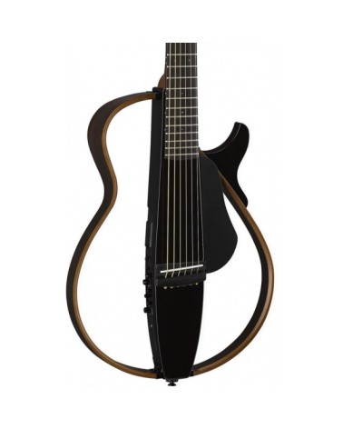 Guitarra Yamaha Silent Guitar SLG200S Trans Black con Funda