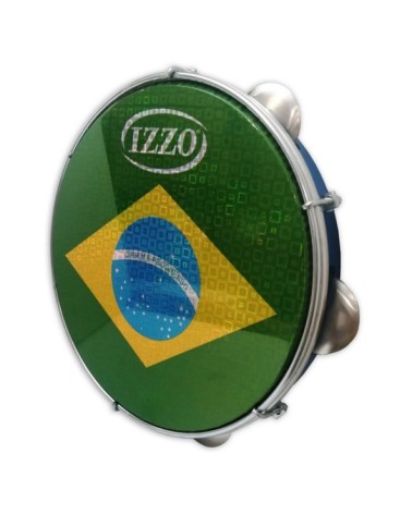 Pandeiro Izzo 10" Iz3438 ABS Verde Parche Brasil