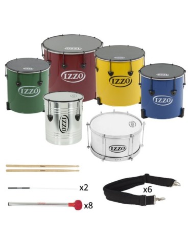 Pack de Batucada Izzo Escuela 6 Instrumentos Izzo Standard