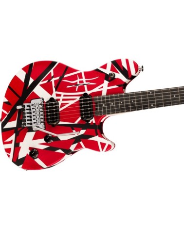 Guitarra Eléctrica EVH Wolfgang Special Striped Series Ebony Red Black and White