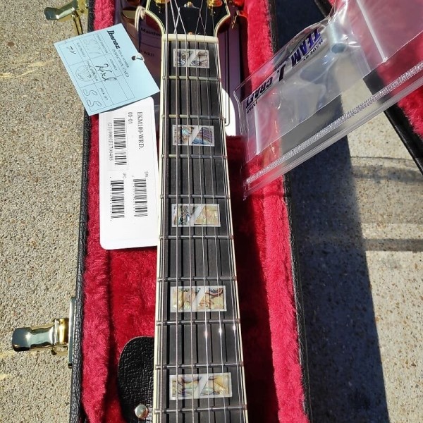 Guitarra Ibanez EKM100-WRD Eric Krasno Signature Series Semi-Hollow Electric Guitar Wine Red