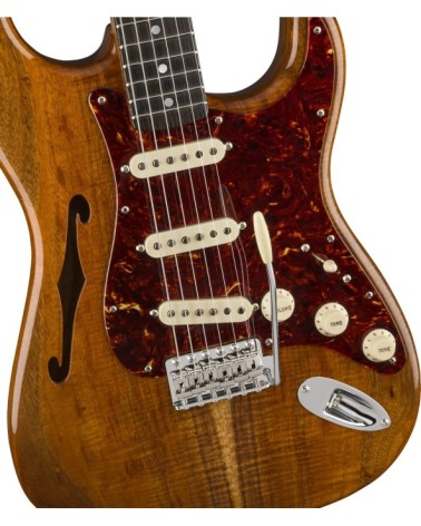 Guitarra Eléctrica Fender Stratocaster The Artisan Koa Thinline Custom Shop con Estuche