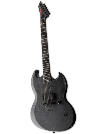 Guitarra Eléctrica ESP/LTD RM-600 Reba Meyers Signature Black Marble Satin con Funda
