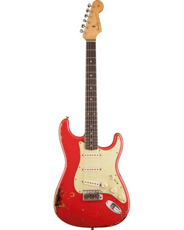 Guitarra Eléctrica Fender Michael Landau Signature 1963 Stratocaster Fiesta Red over 3-Color Sunburst Custom Shop con Estuche