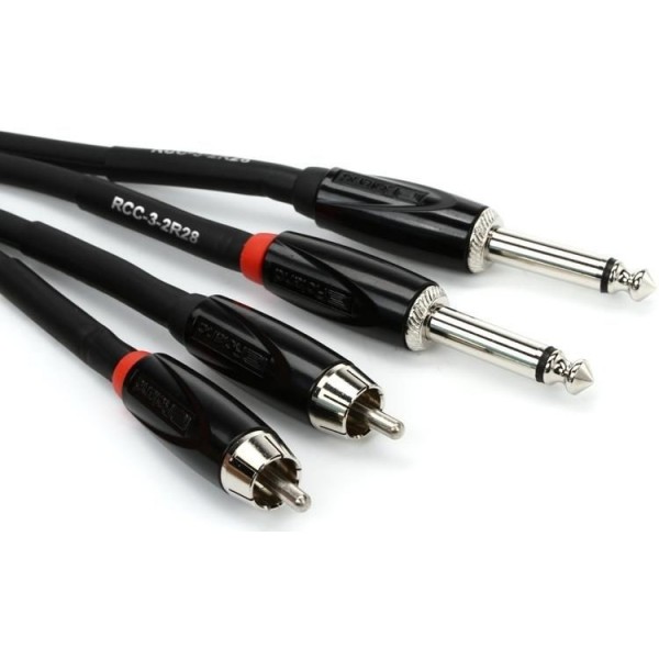 Cable Para Batería Roland Cable 2 RCA A 2 Jack De 1Metro