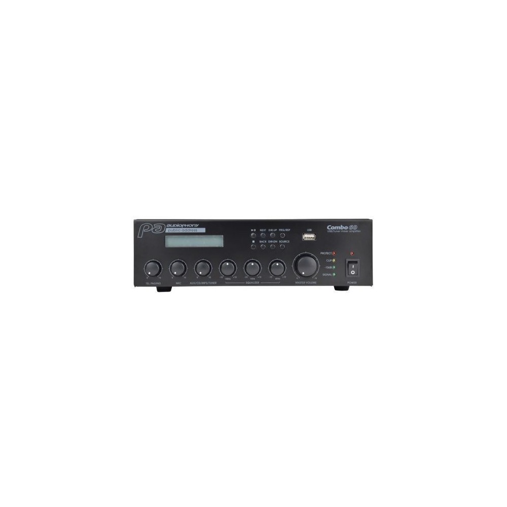 Mesa / Amplificador Audiophony Amplificador60 Línea 100V 60W - Tuner y Lector USB