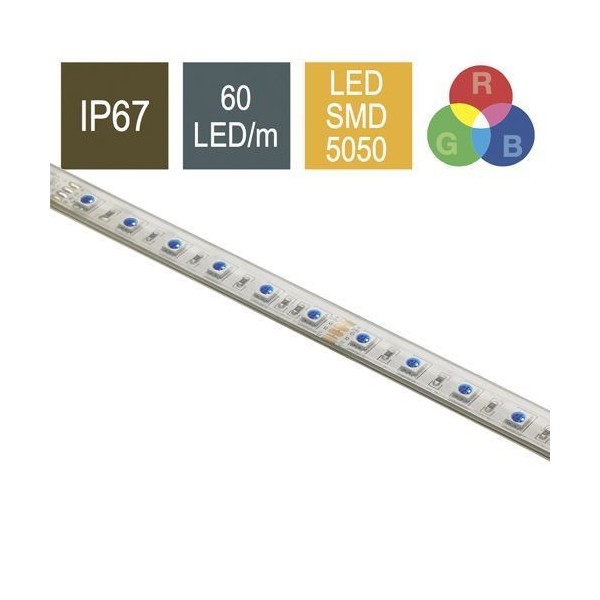 Tira LED Contest Colortape6067 RGB 60 LED/M 24V, 5M- IP67