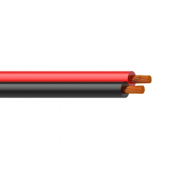 MANAX® cable del altavoz 2 x 2,50 mm² 20 m rojo/negro Anillo 