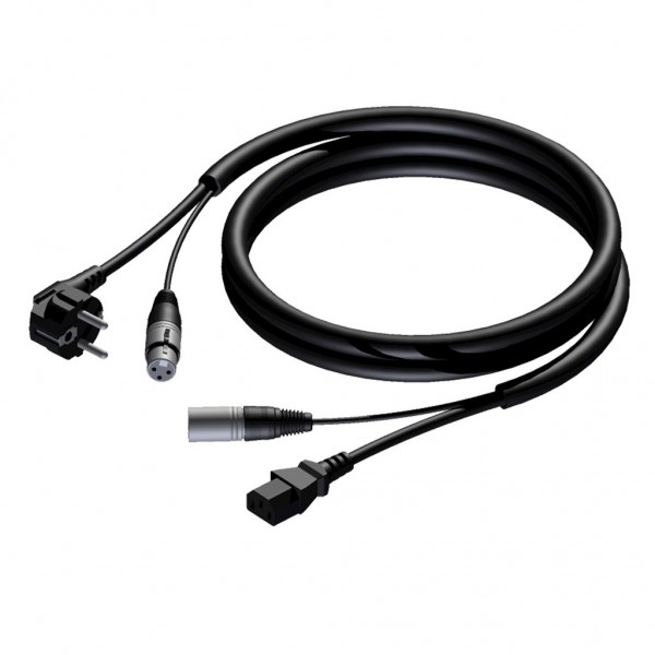 Cable Alimentación + Señal Audio Con Conectores 20 M Procab