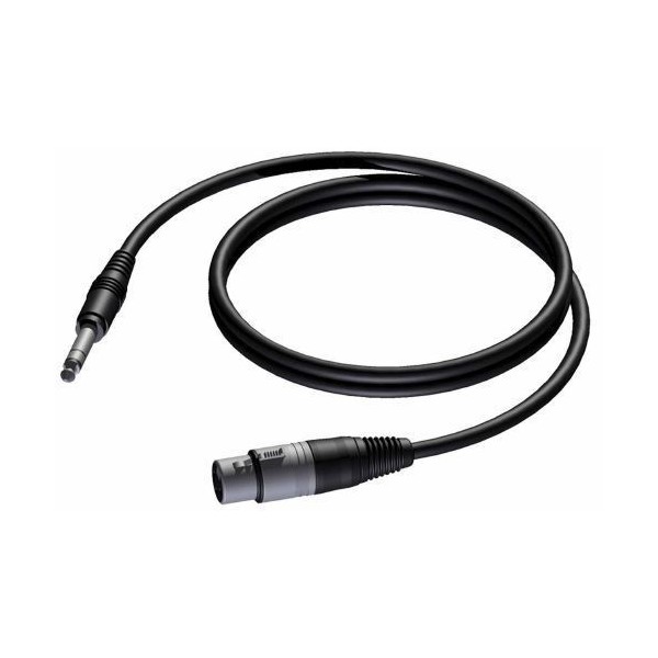 Cable XLR 3P Hembra- Jack Stereo Macho De 1,5 M Procab