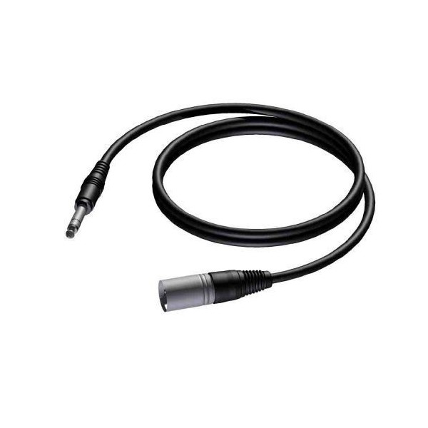 Cable XLR 3P. MachoJack Stereo Macho De 1,5 M Procab