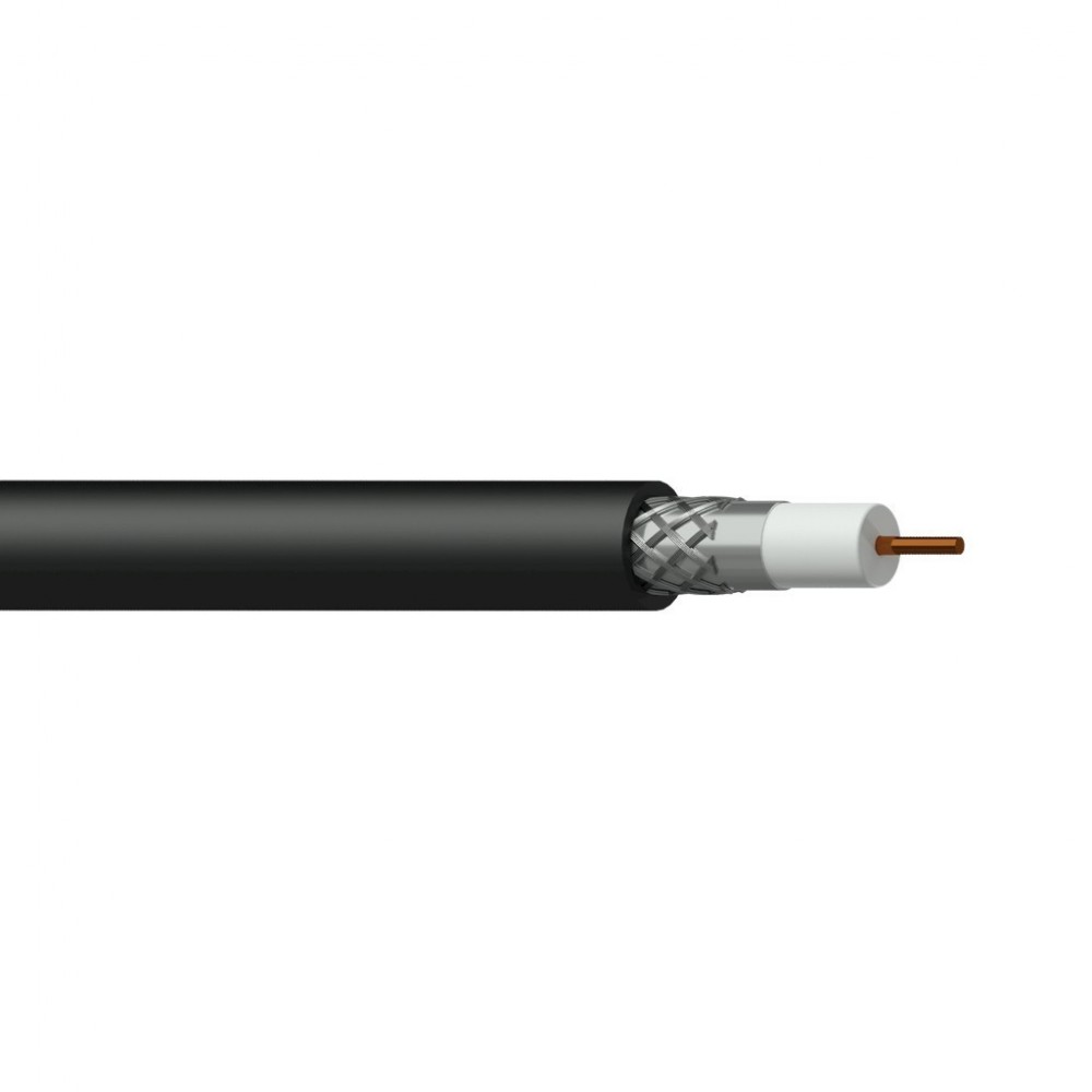 Cable coaxial RG6/U de 250 pies de doble escudo de 18 AWG de acero  revestido de cobre HDTV de alta velocidad de 75 ohmios de impedancia de  audio y
