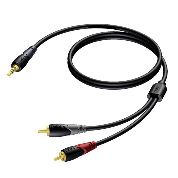 Cable Mini Jack Macho Stereo A 2 RCA Macho De 1,5 M Procab