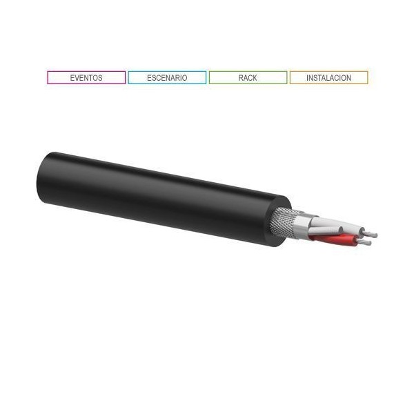 Cable Micrófono Balanceado 2X0,23 mm - 1 M- 100M Procab