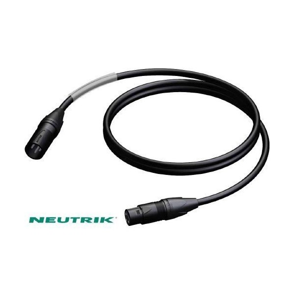 Cable Neutrik XLR 3P Macho XLR 3P Hembra De 1 M Procab