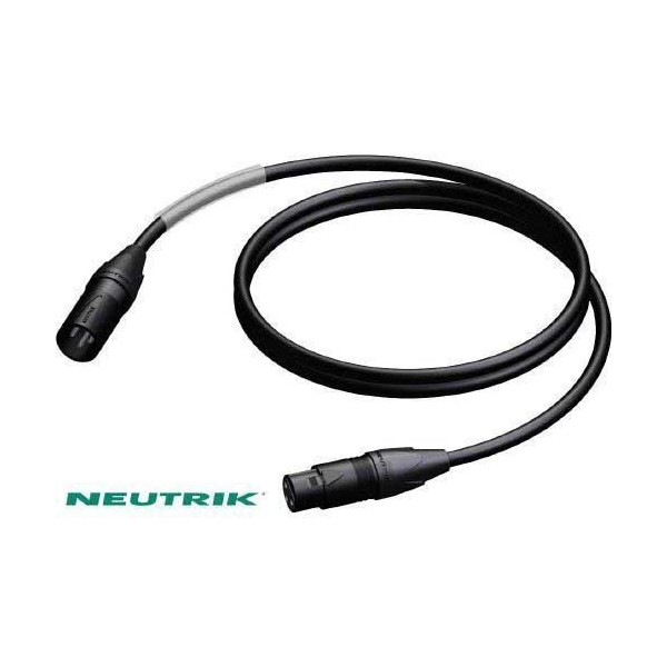 Cable Neutrik XLR 3P Macho XLR 3P Hembra De 3 M Procab