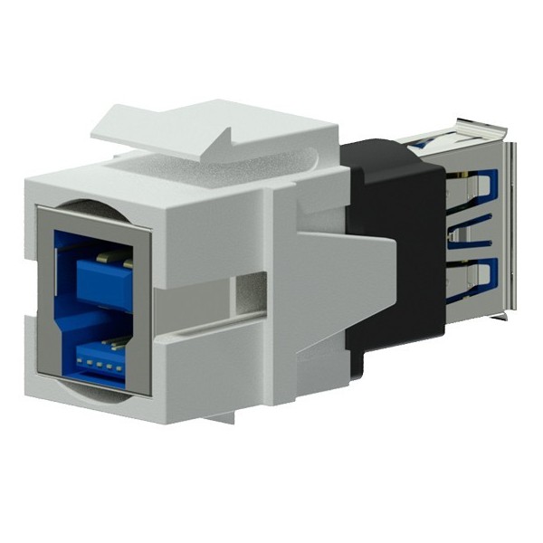 Conector USB 3.0 A A USB 3.0 B Reversible Blanco Procab