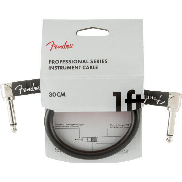 Cable Para Guitarra Fender Professional Instrument Cables Angle/Angle 1' Black