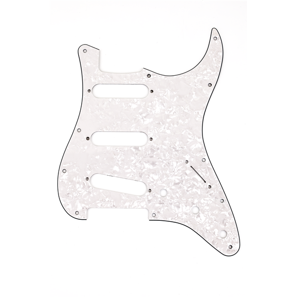 Golpeador Fender Pickguard Stratocaster S/S/S 11-Hole Mount White Pearl 4-PLY