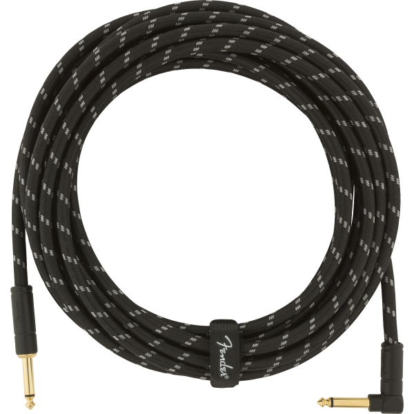 Cable Para Guitarra Fender Deluxe Instrument Cable Straight/Angle 18.6' Black Tweed