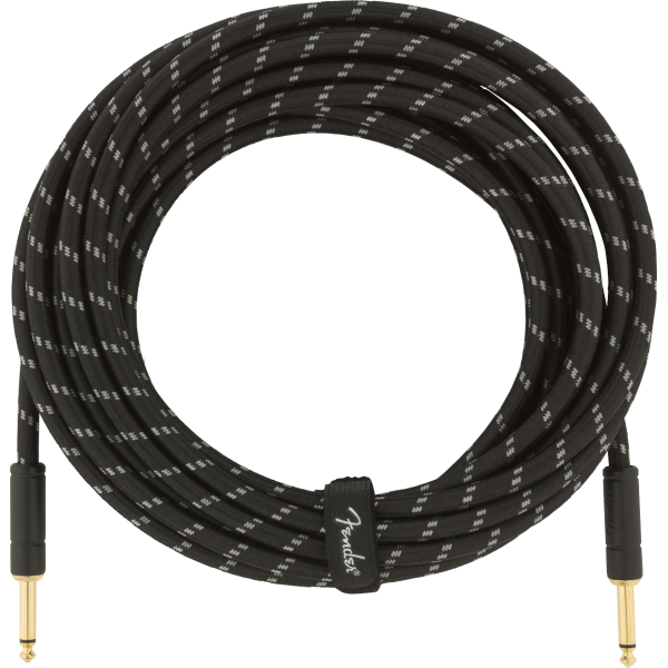 Cable Para Guitarra Fender Deluxe Instrument Cable Straight/Straight 25' Black Tweed