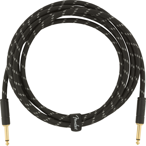 Cable Para Guitarra Fender Deluxe Instrument Cable Straight/Straight 10' Black Tweed