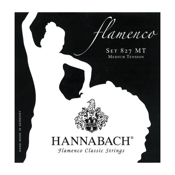 Juego Cuerdas Guitarra Española Flamenco Hannabach 827-MT Negra