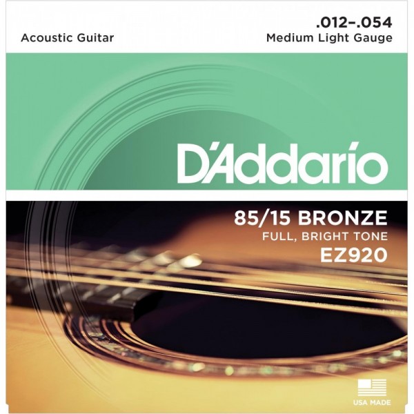 Juego Cuerdas Guitarra Acústica D'Addario EZ920 12-54