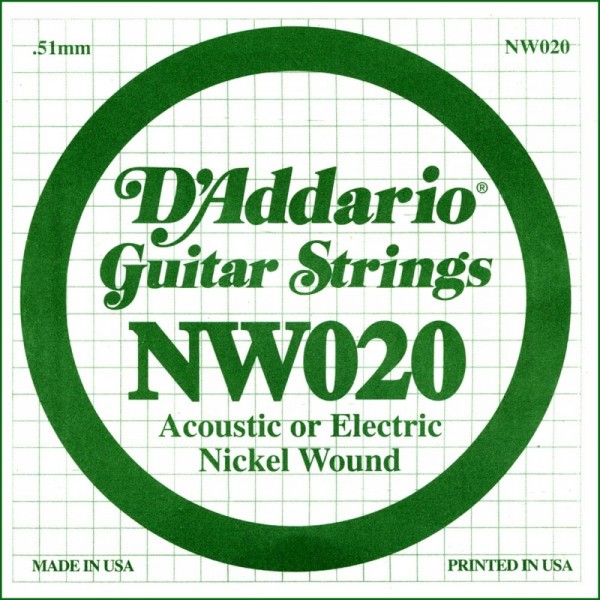 Cuerda Guitarra Eléctrica D'Addario NW-020"