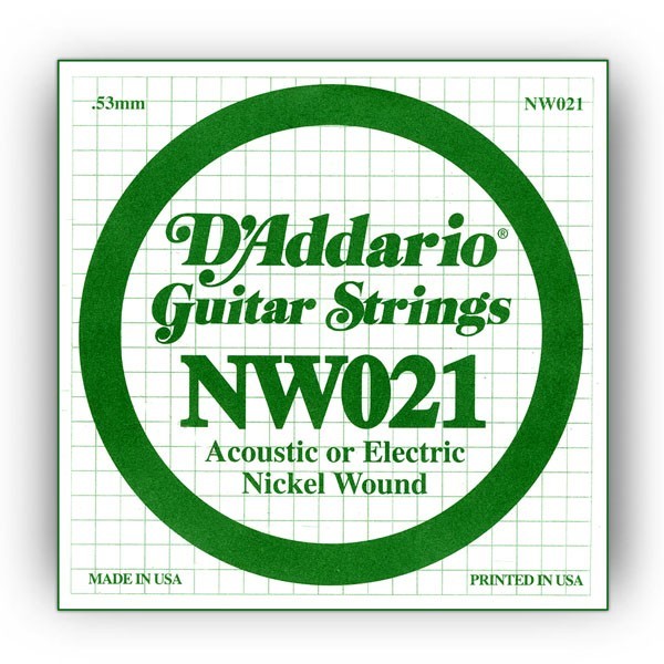 Cuerda Guitarra Eléctrica D'Addario NW-021"