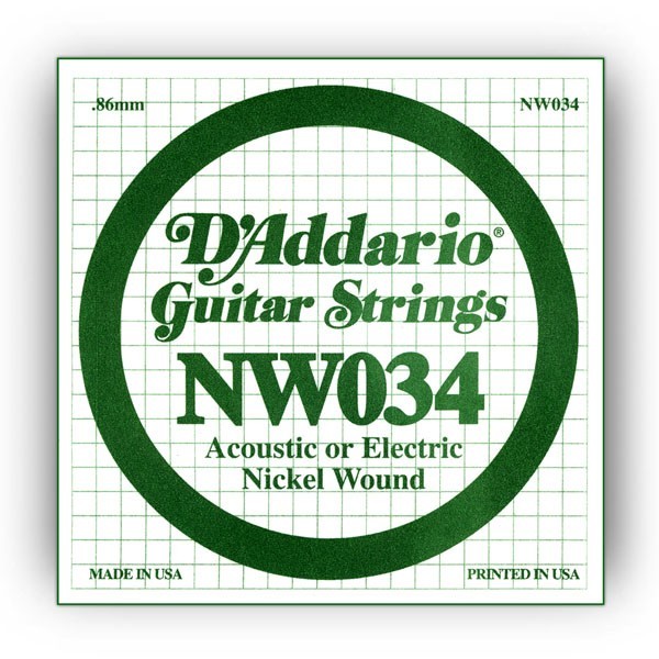 Cuerda Guitarra Eléctrica D'Addario NW-034"