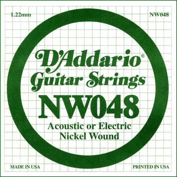 Cuerda Guitarra Eléctrica D'Addario NW-048"