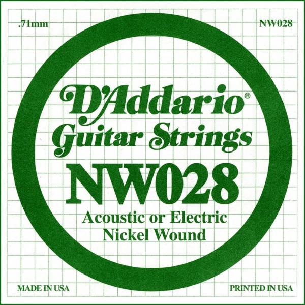 Cuerda Guitarra Eléctrica D'Addario NW-028"