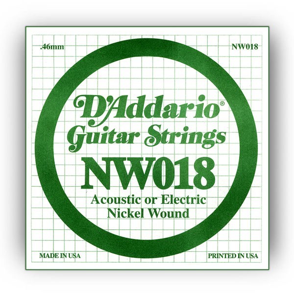 Cuerda Guitarra Eléctrica D'Addario NW-018"