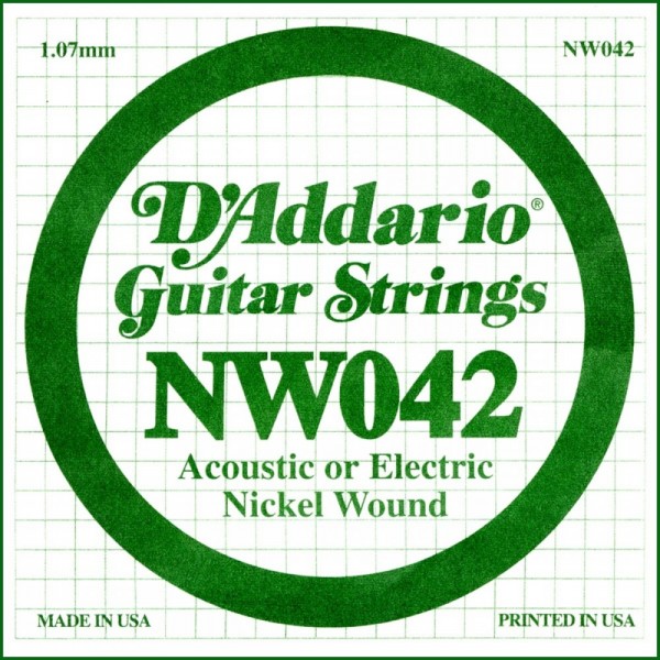 Cuerda Guitarra Eléctrica D'Addario NW-042"