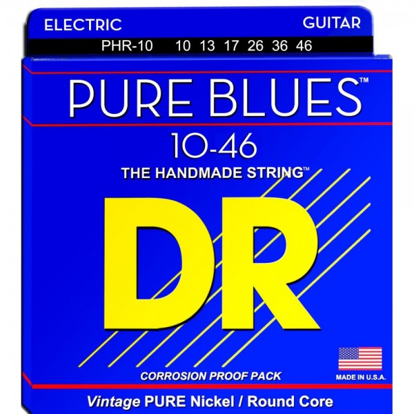 Juego Cuerdas Guitarra Eléctrica Dr Pure Blues PHR-10 10-46