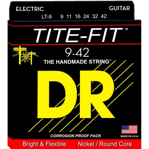 Juego Cuerdas Guitarra Eléctrica DR Tite-Fit LT-9 9-42