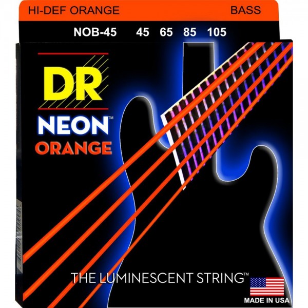 Juego Cuerdas Bajo DR Neon Orange Nob-45 45-105