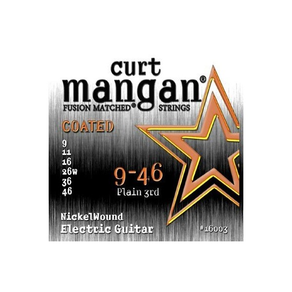 Juego Cuerdas Guitarra Eléctrica Curt Mangan Nickel Wound Coated 9-46