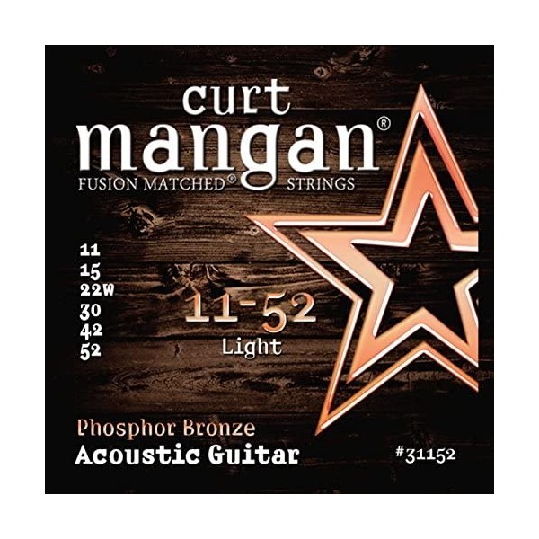 Juego Cuerdas Guitarra Acústica Curt Mangan Phosphor Bronze Light 11-52