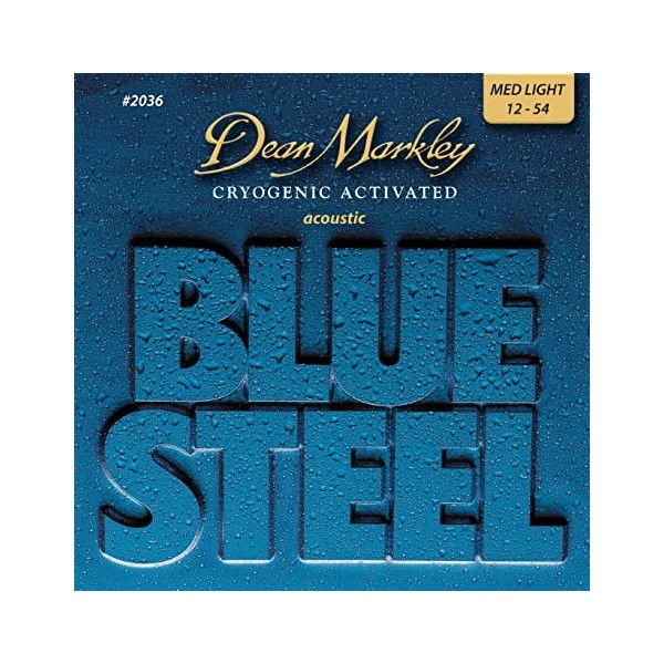 Juego Cuerdas Guitarra Acústica Dean Markley 2036 Blue Steel 12-54
