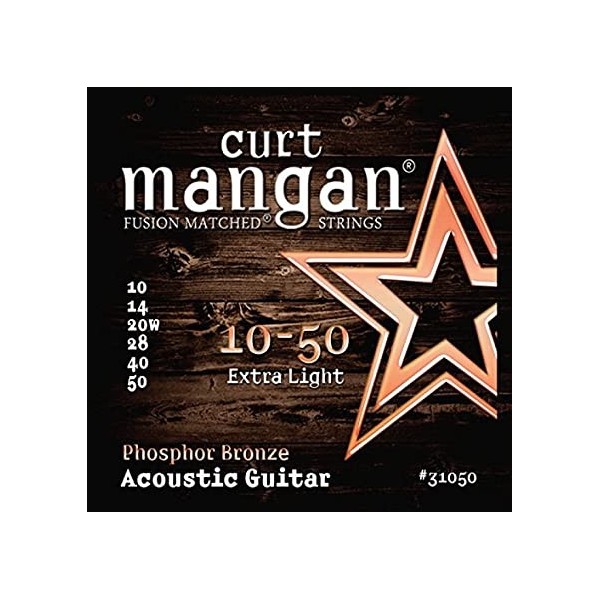 Juego Cuerdas Guitarra Acústica Curt Mangan Phosphot Bronze Extra Light 10-50